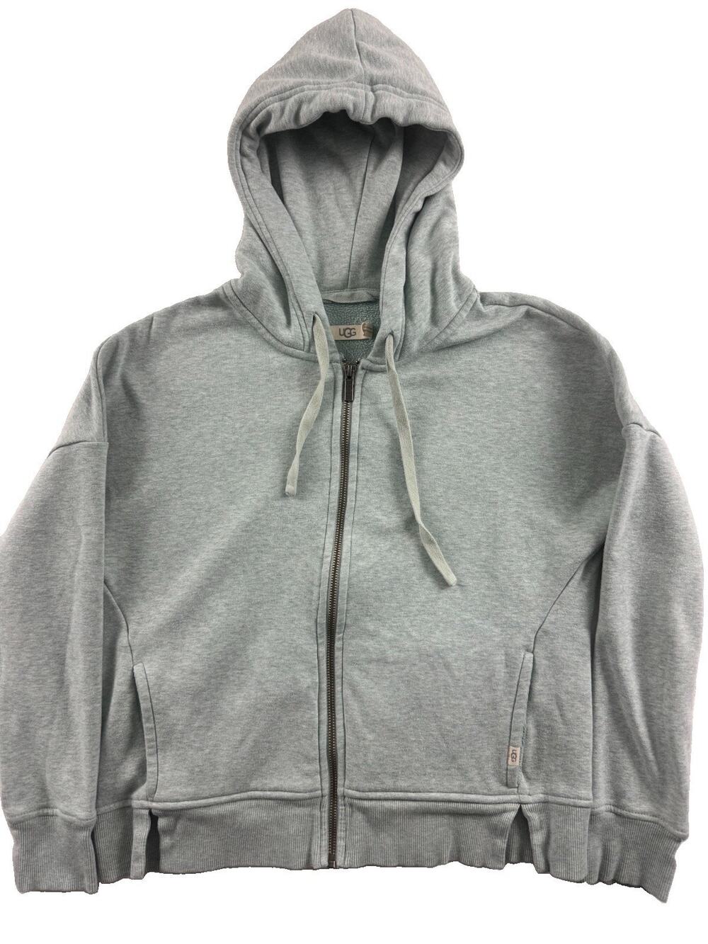 UGG Womens Full Zip Hoodie Sweatshirt Size S Small Mint Sage Green Pocket Slit